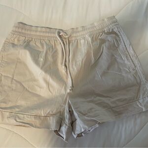 Lou & Grey Tan Cargo Shorts with Elastic Waistband